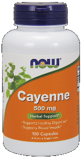 Cayenne Caps 500 mg (100 Caps) NOW Foods